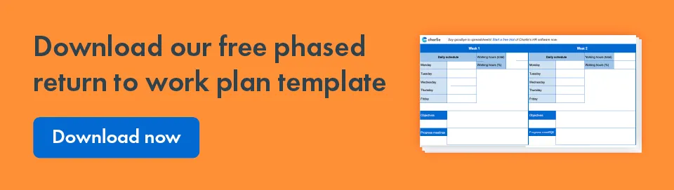 Download our phased return to work plan template