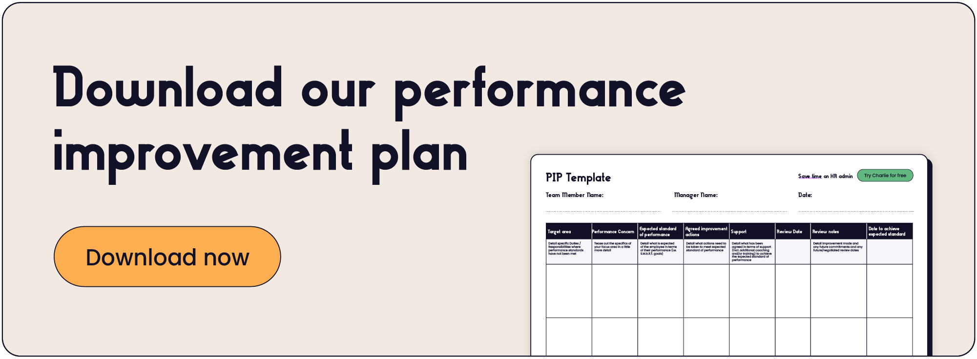 Click here to download our performance improvement plan template