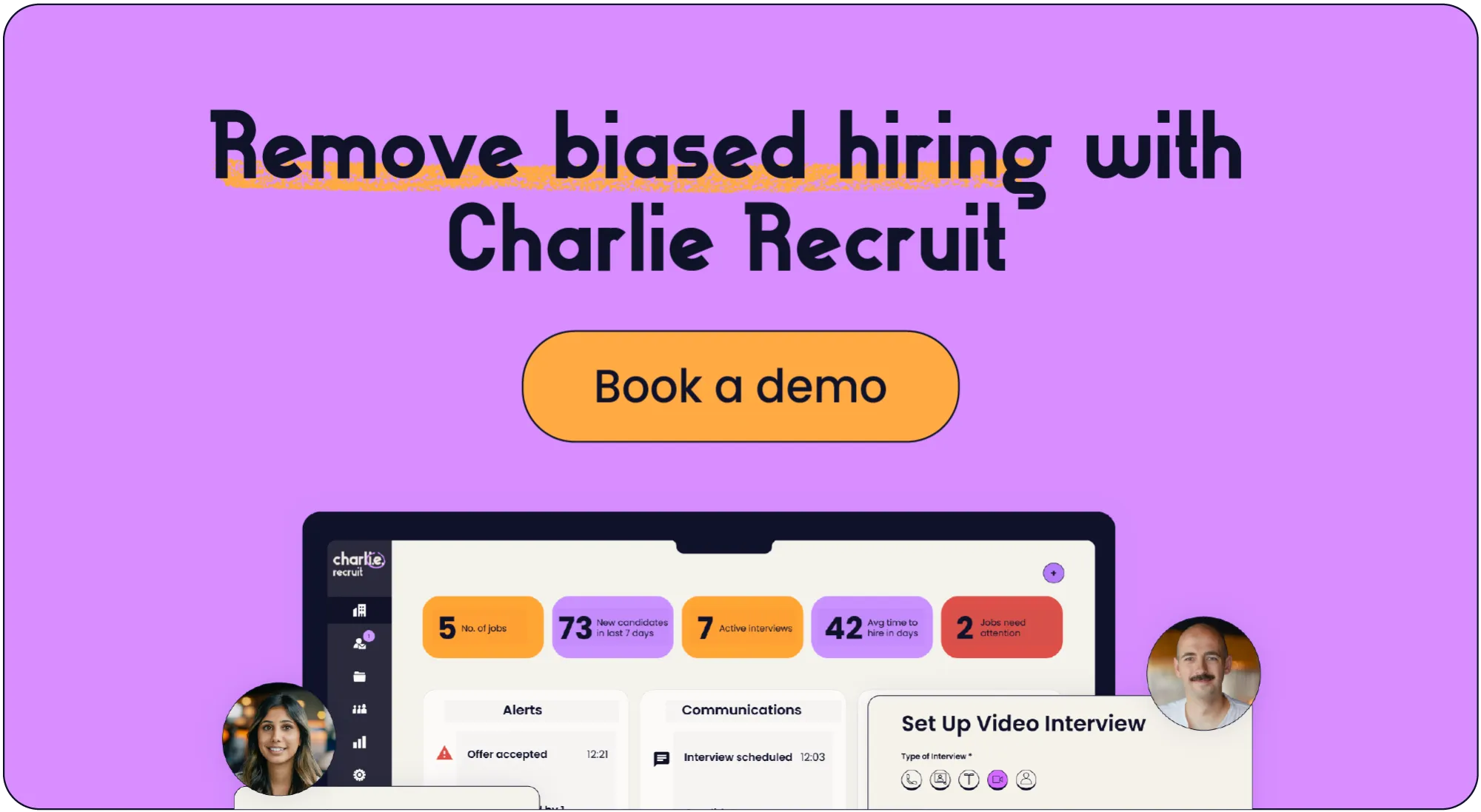 Click here to book a demo with Charlie Recruit