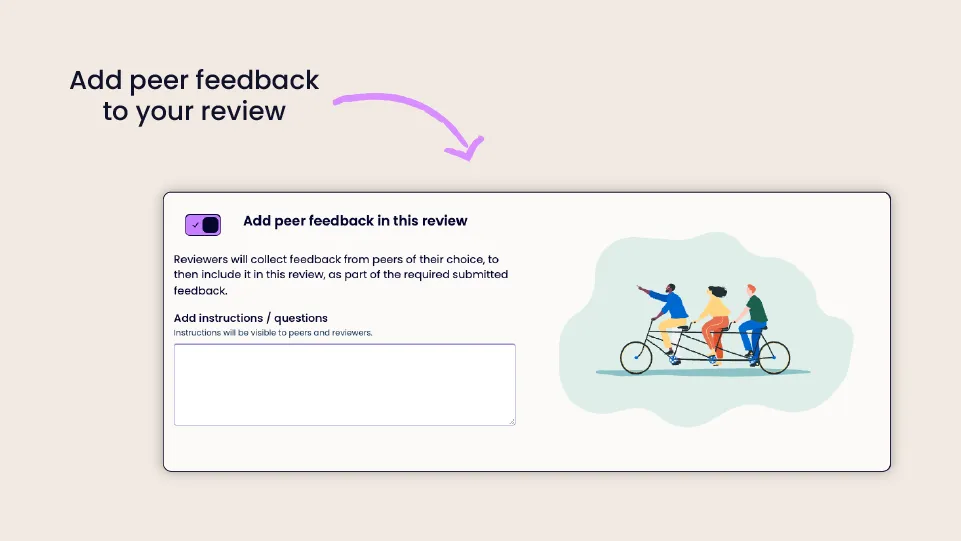 Add peer feedback to your review career progression.webp