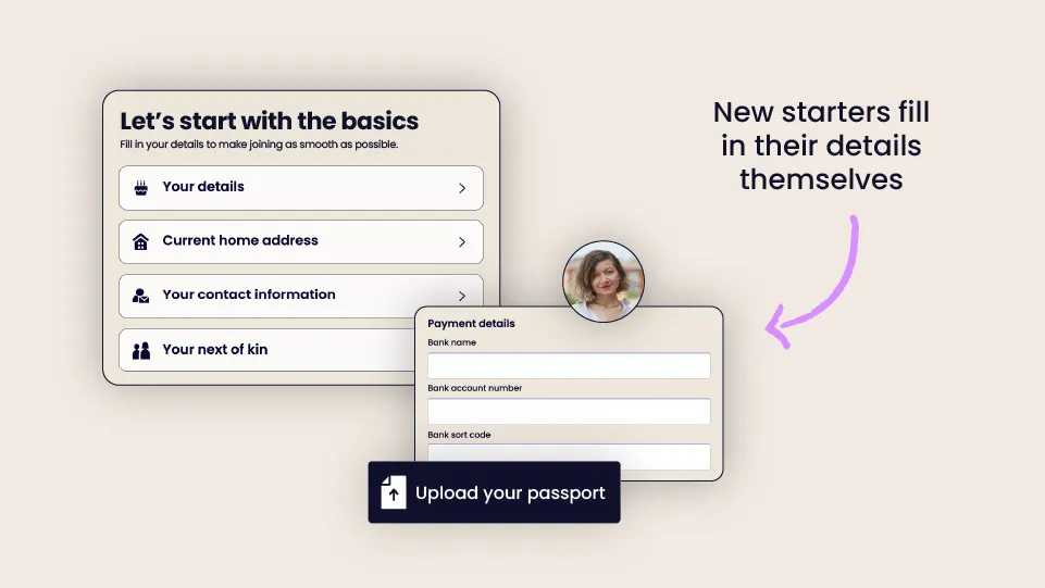 New starters fill in their details themselves.webp
