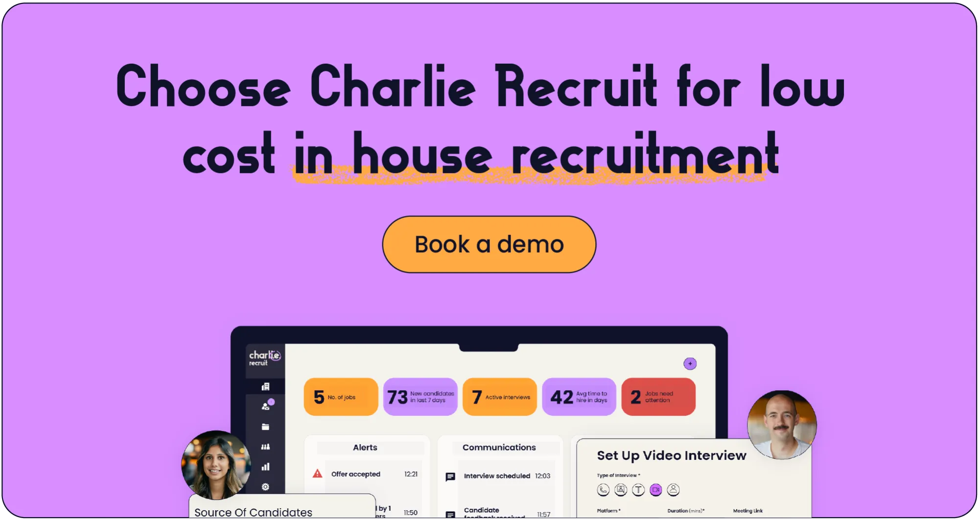 Click here to book a demo for Charlie Recruit