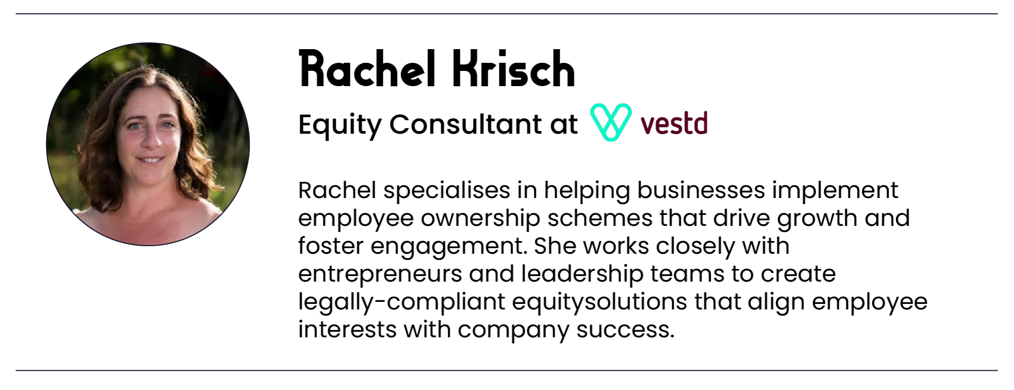 Rechel Krisch is an Equity Consultant at Vestd